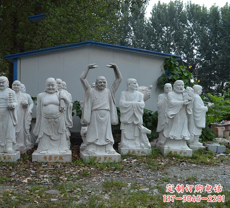 泰安大理石罗汉雕塑,高贵雅致