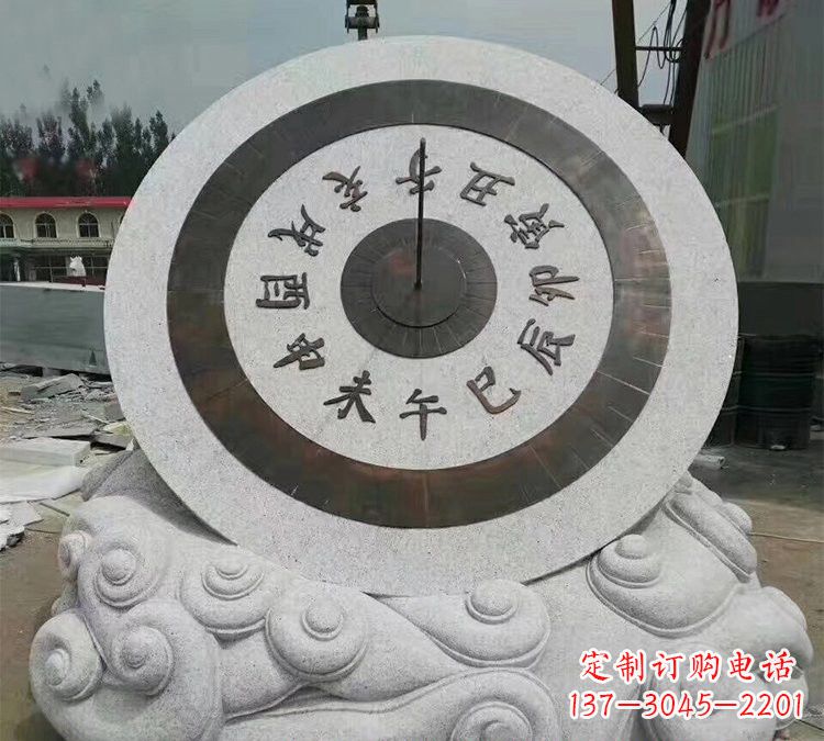 泰安精美大理石十二时辰日晷雕塑