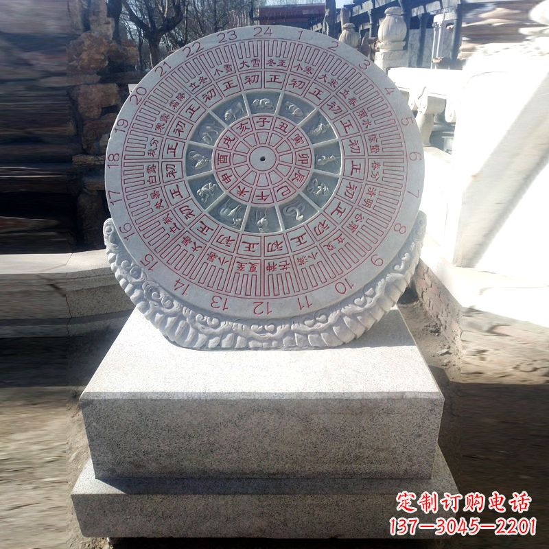 泰安精美大理石日晷雕塑