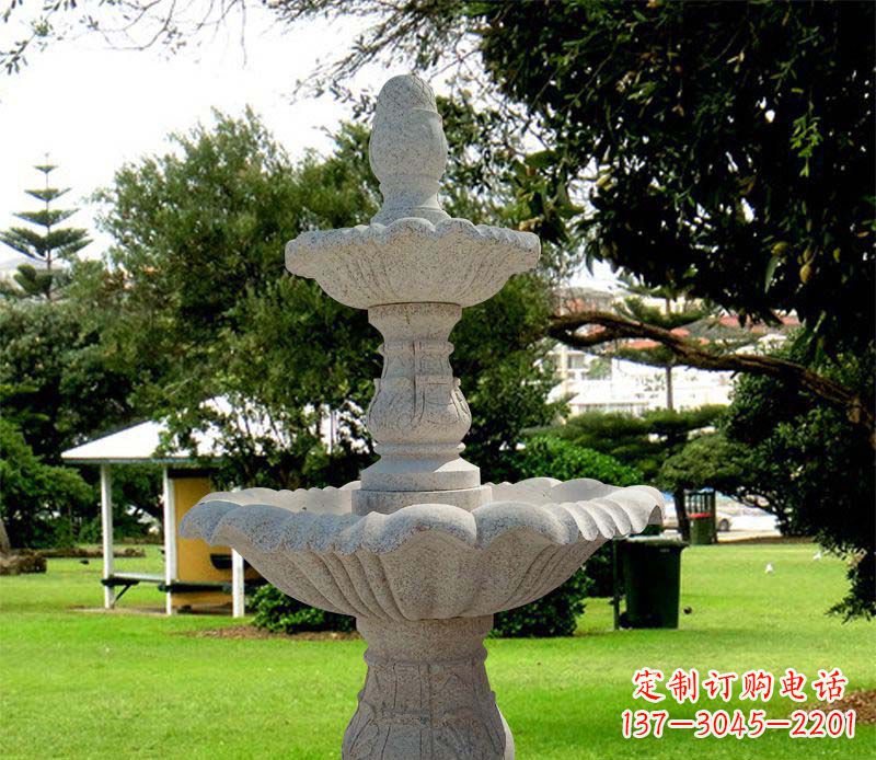 泰安大理石双层喷泉雕塑,精美绝伦