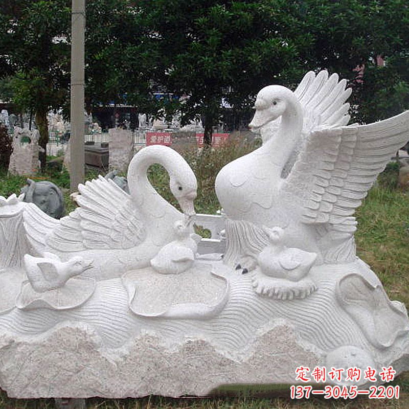 泰安大理石天鹅精美雕塑