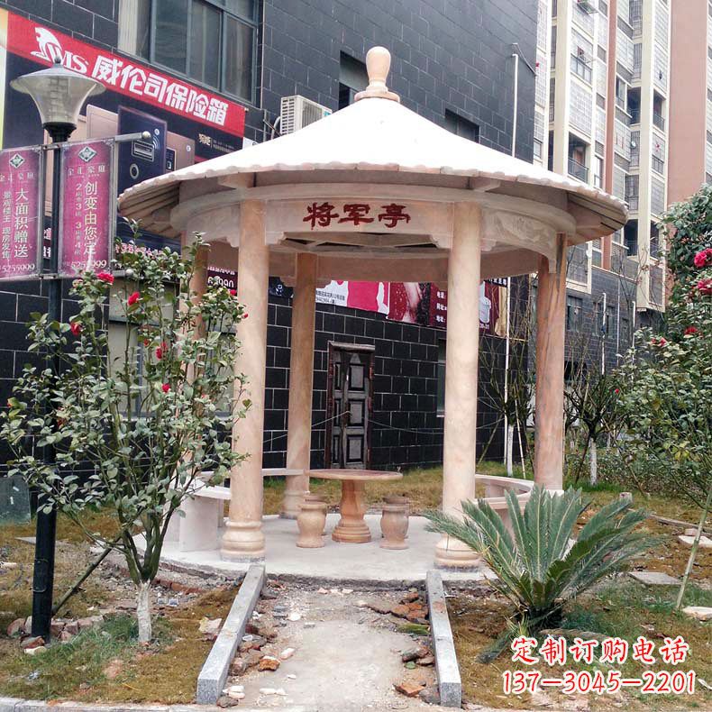 泰安精美大理石凉亭雕塑