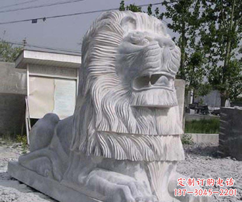 泰安大理石西洋狮子石雕塑