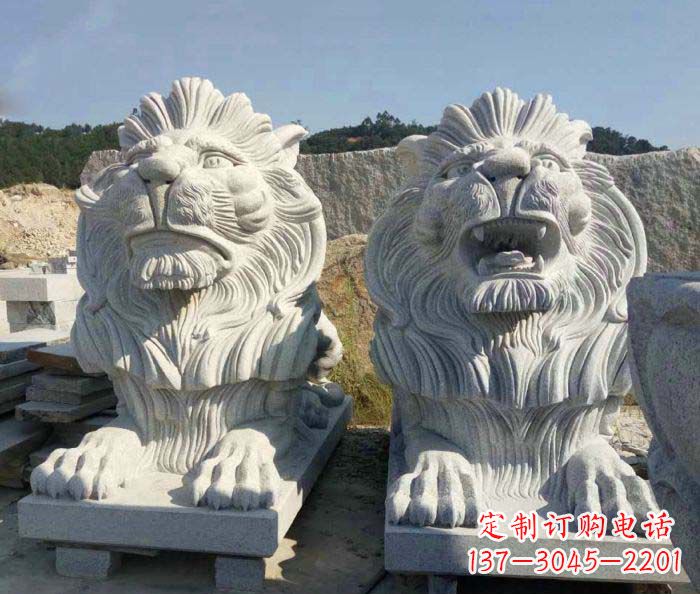 泰安大理石西洋欧式石狮子雕塑