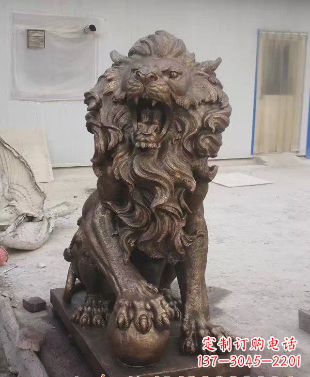 泰安大理石狮子雕塑,演绎优雅狮子魅力