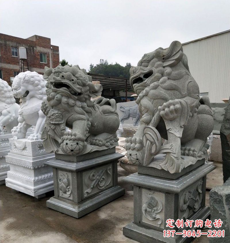泰安大理石南方狮子雕塑