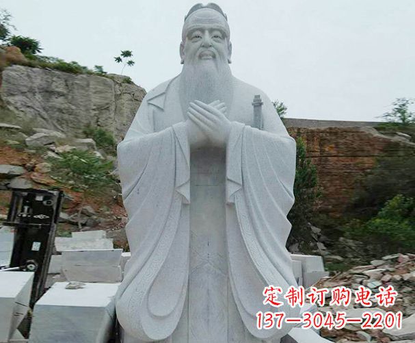 泰安高雅大理石孔子雕塑