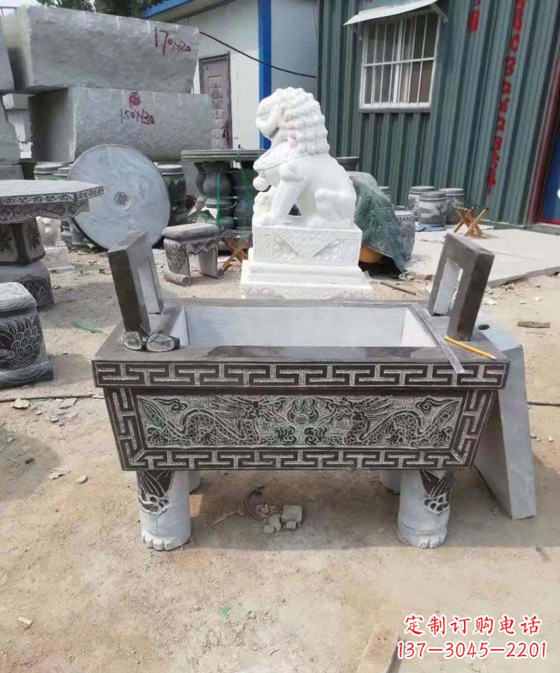 泰安精美大理石香炉雕塑