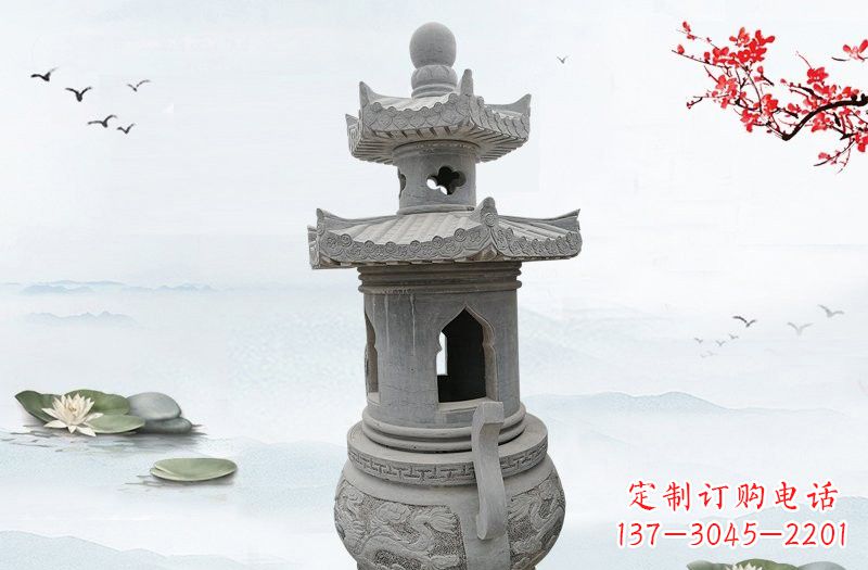 泰安精美工艺石香炉雕塑