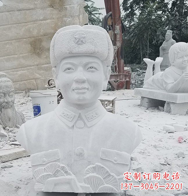 泰安大理石校园雷锋头像雕塑
