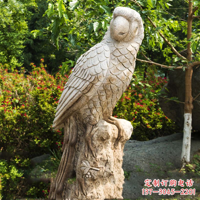 泰安大理石鹦鹉雕塑,完美点缀生活空间