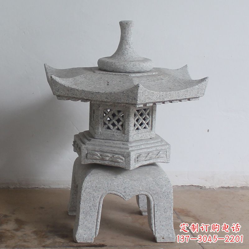 泰安传统中式雕塑大理石石灯