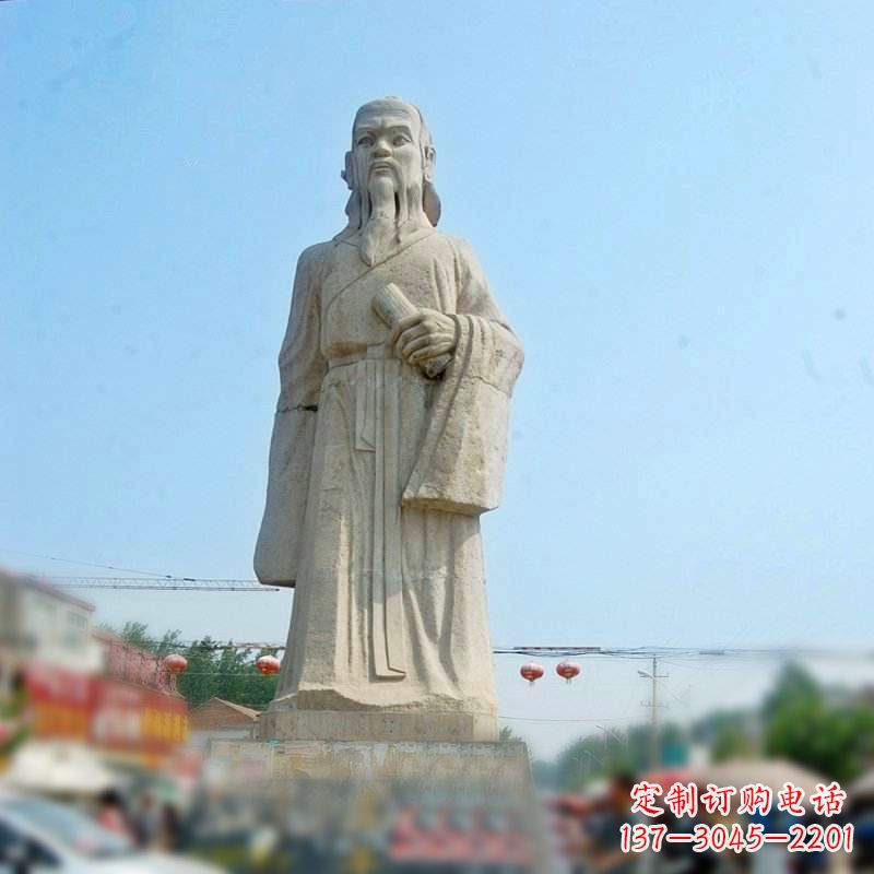 泰安大理石庄子雕塑-名人雕像