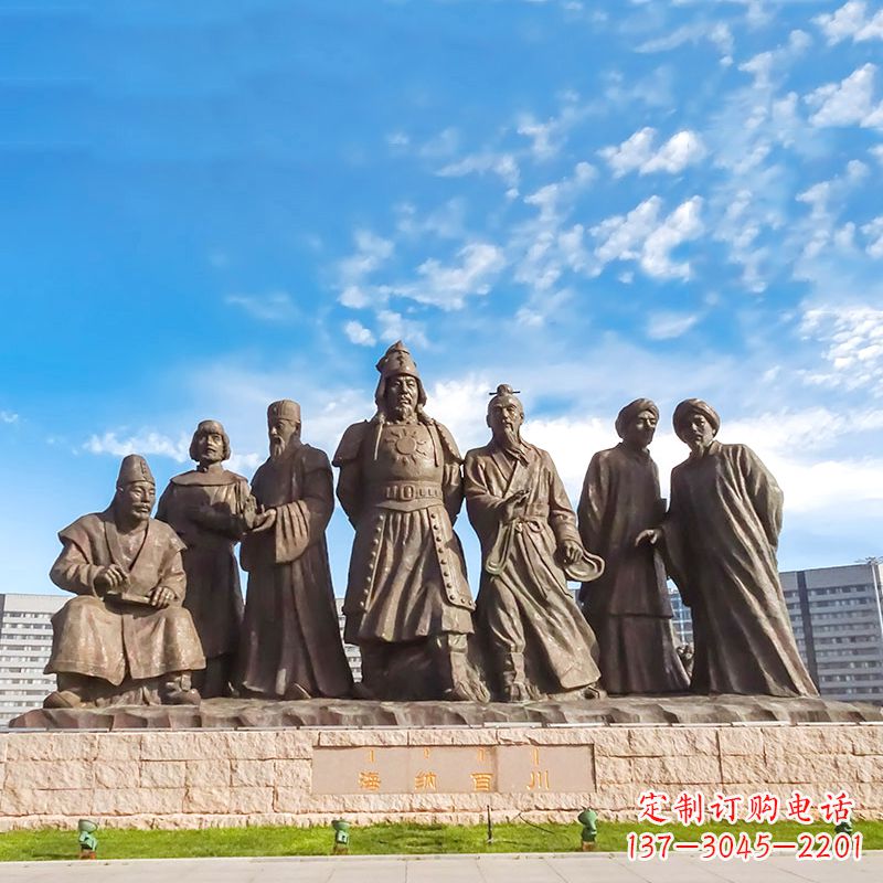 泰安大蒙古国建立者成吉思汗情景景观雕塑景区园林历史名人雕像