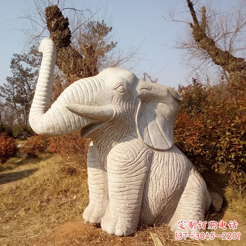 泰安大象公园的浮雕石壁