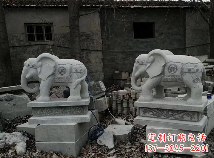 泰安大象石雕摆件