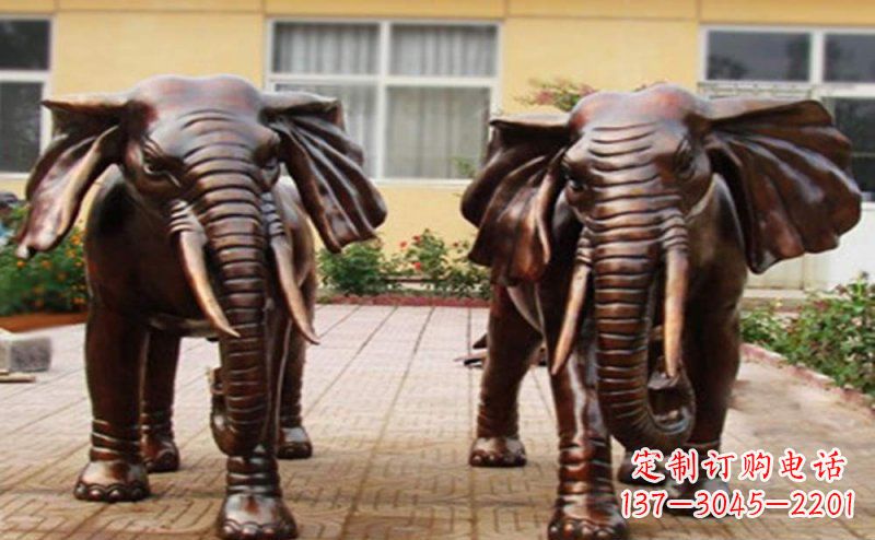 泰安大象铜雕广场动物雕塑 (2)