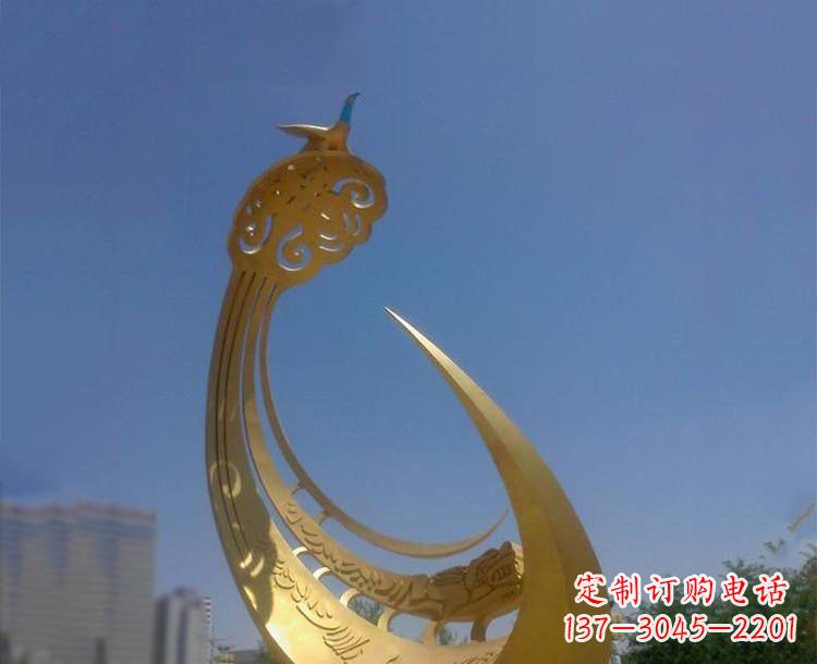 泰安不锈钢创意凤凰雕塑