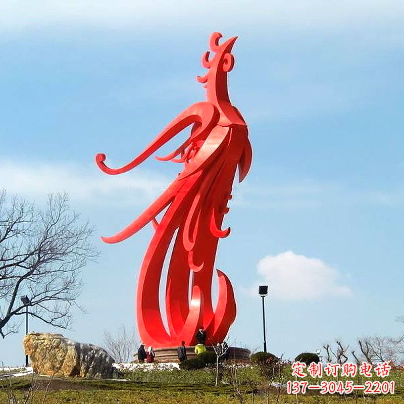 泰安凤凰不锈钢雕塑,增添景区魅力