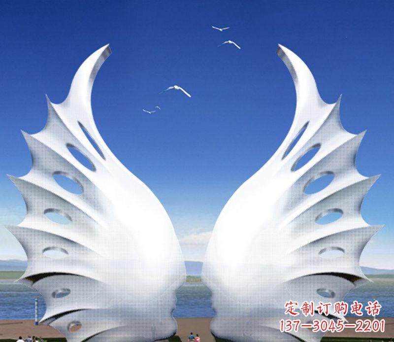 泰安不锈钢翅膀雕塑