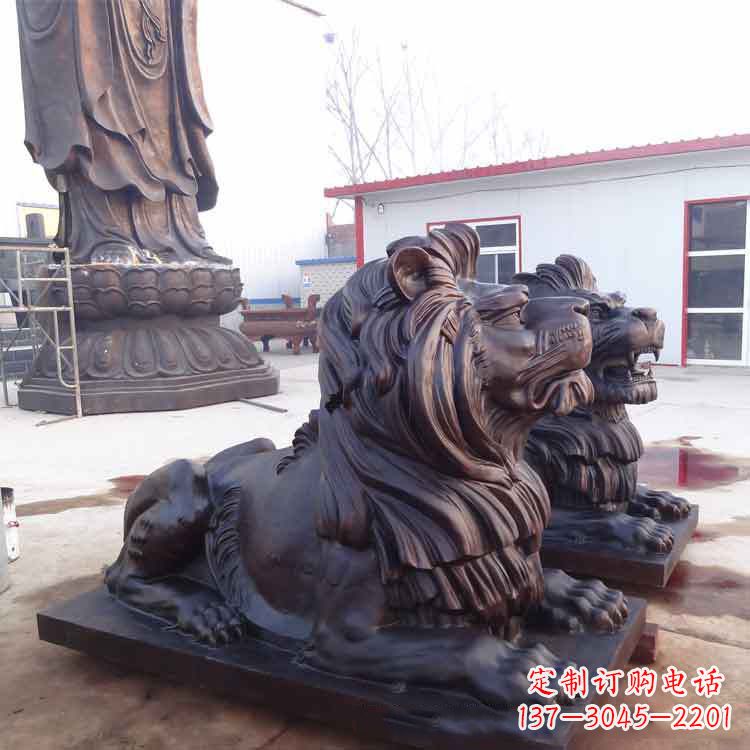 泰安大型纯铜汇丰狮子