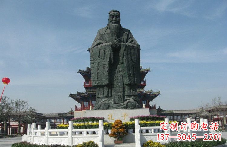 泰安大型锻铜孔子雕像,非凡之美