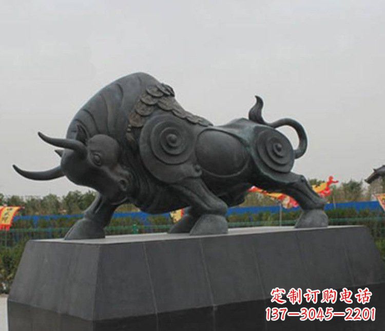 泰安大型动物雕塑铜雕牛摆件