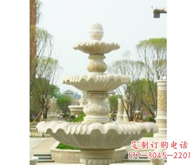 泰安圆润线条的精美喷泉石雕