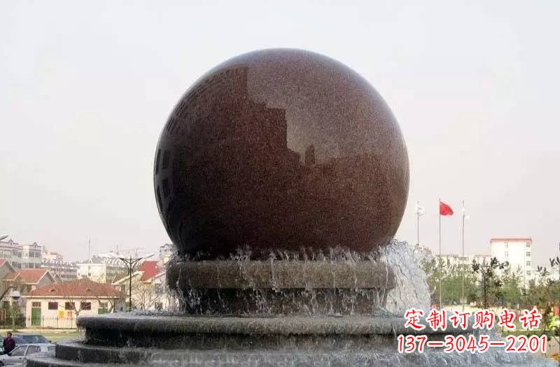 泰安大型风水球喷泉石雕