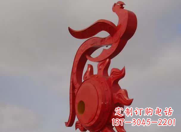 泰安大型古代凤凰不锈钢雕塑