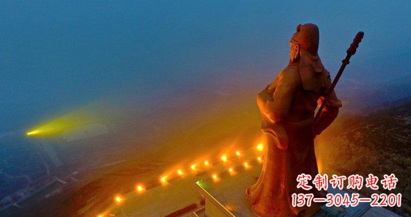 泰安大型关公园林景观玻璃钢雕塑