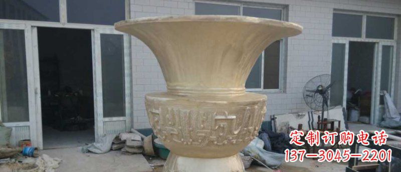 泰安高品质大型花盆铜雕