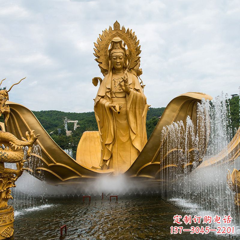泰安大型观音铜雕景观雕塑