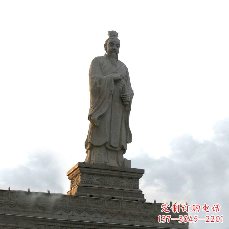 泰安大型孟子景观雕塑-景区广场历史文化名人塑像