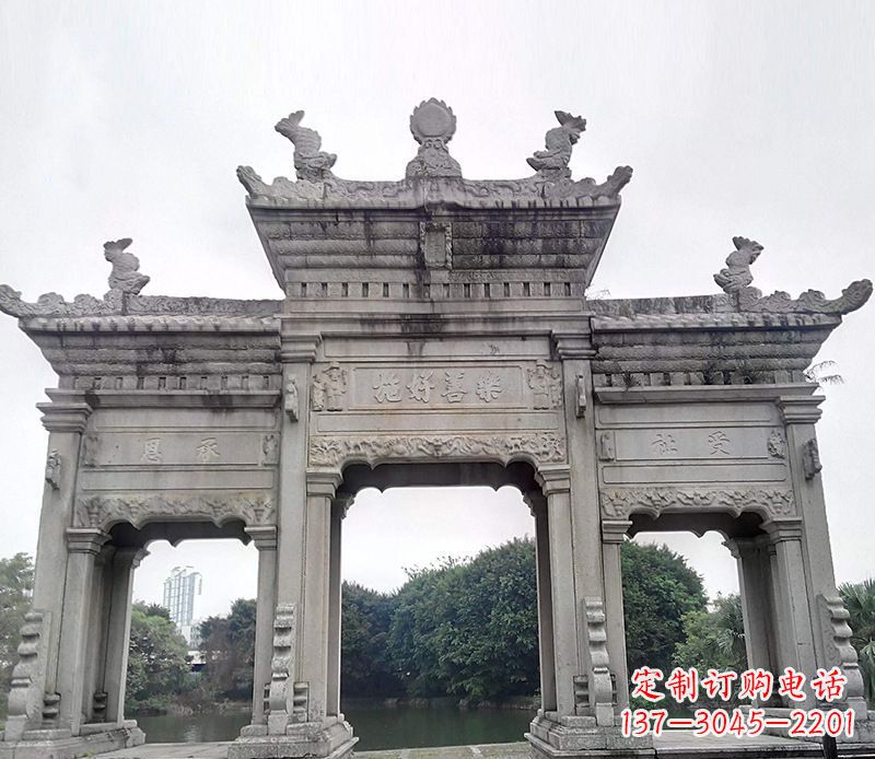 泰安特色大型牌坊石雕