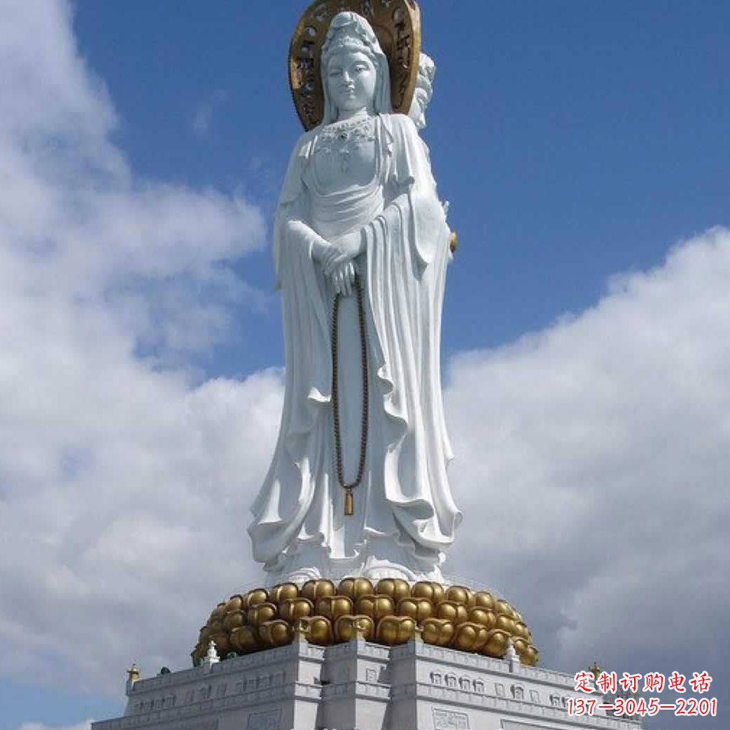 泰安大型三面观音菩萨石雕