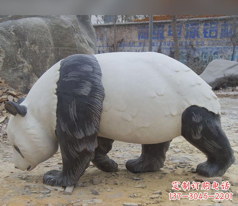 泰安特色熊猫石雕定制