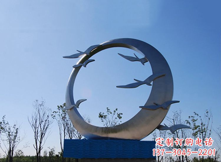 泰安大雁不锈钢景观雕塑
