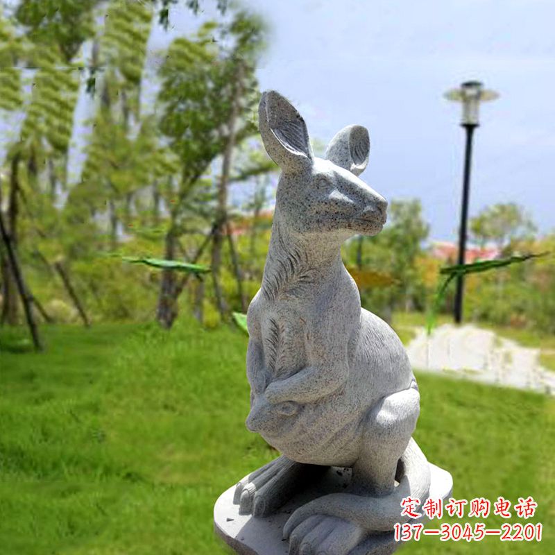 泰安袋鼠园林石雕摆件