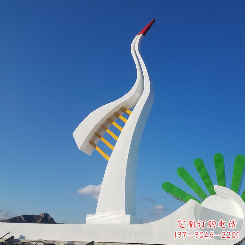 泰安珍贵雅致的丹顶鹤雕塑
