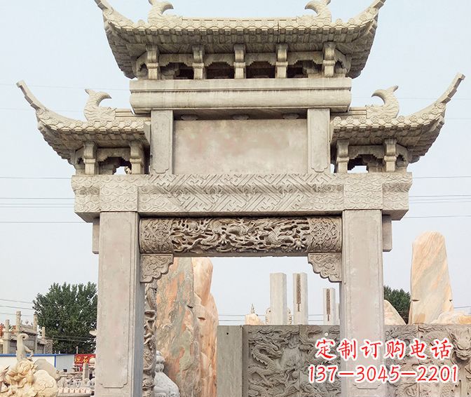 泰安特色大理石牌坊石雕