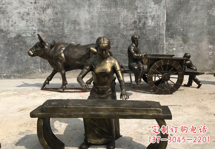 泰安精美绝伦的古筝铜雕