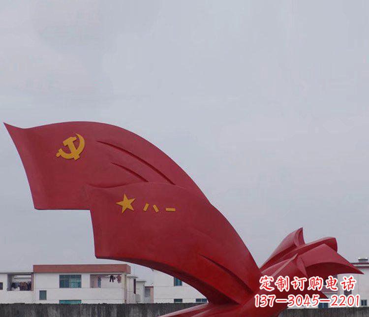 泰安精致可靠的不锈钢党旗雕塑