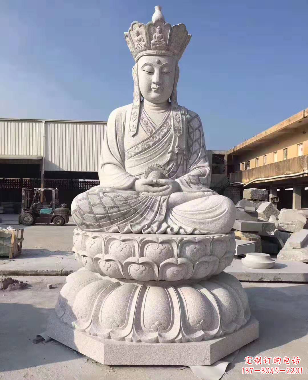 泰安地藏王石雕佛像摆件寺庙景观雕塑