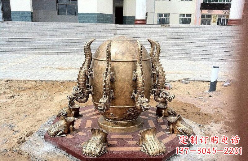 泰安地动仪铜雕