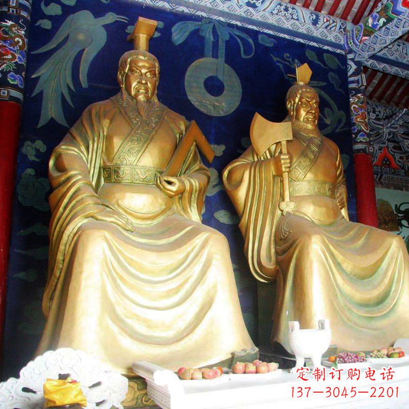 泰安帝喾铜雕神像,让你的家居更有气质