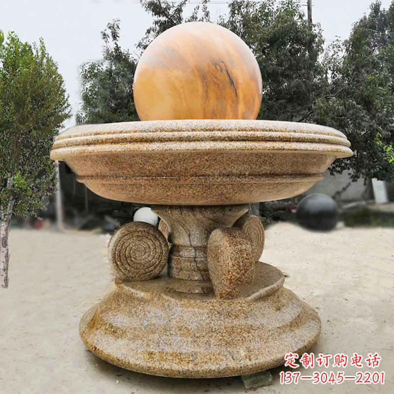 泰安中领雕塑最具创意的电动风水球雕塑