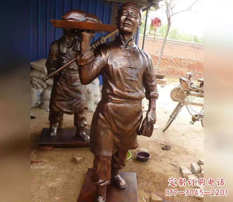 泰安店小二铜雕,精美绝伦,永传佳话