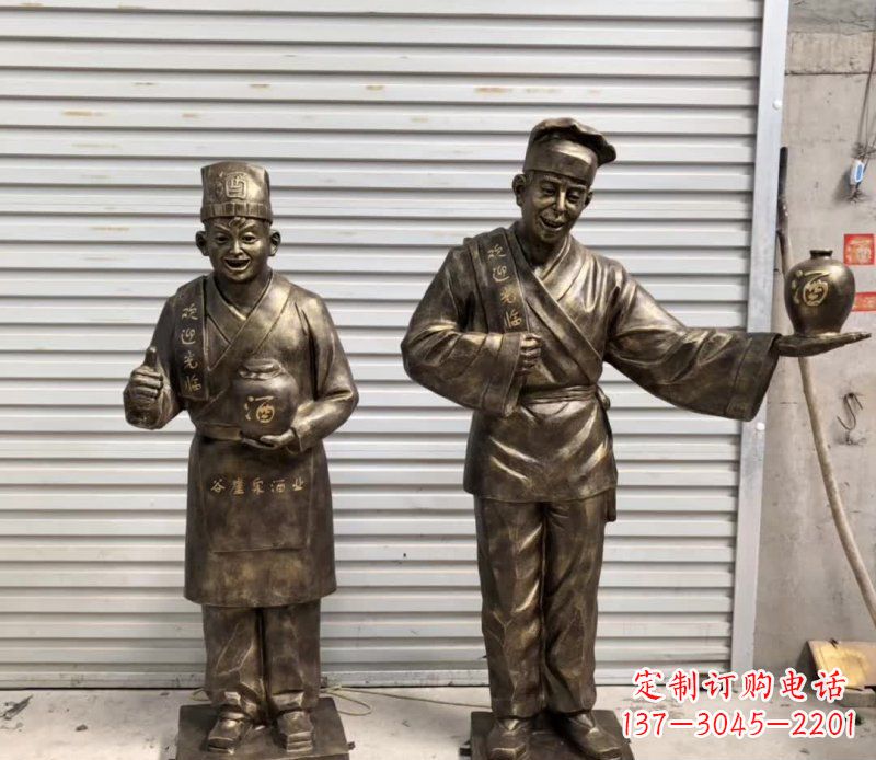 泰安店小二铜雕古风系列