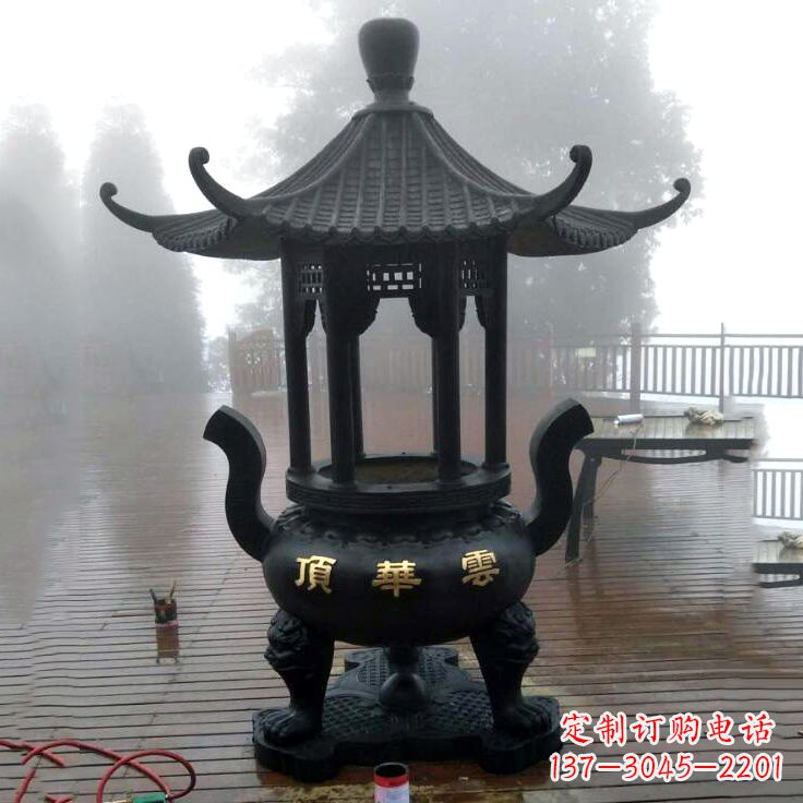 泰安精美青铜香炉雕塑